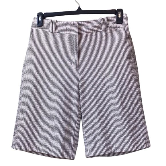 Spiegel Pants - SPIEGEL Women's Seersucker Bermuda Shorts Size 12